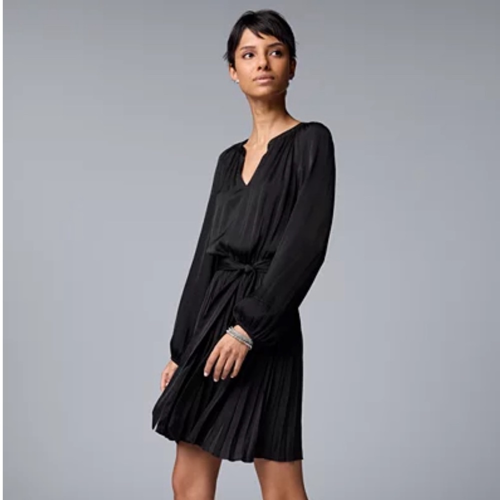 Women's Simply Vera Vera Wang Pleated Short Dress